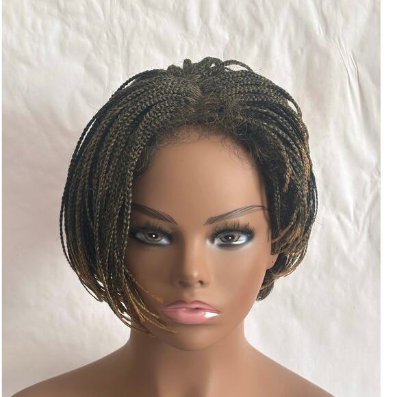 Micro Braids asymmetrical Bob Wig w/Lace part by Especially Yours® color T27B - Picture 7 of 7